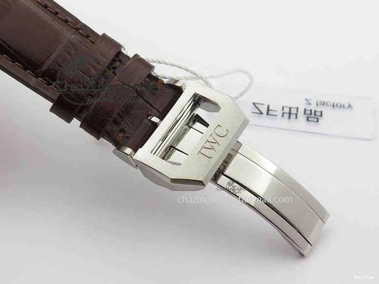 MIROTIME 0331 Unique Portuguese IW3714 Diam ZF V2 1:1 Best Edition Gray Dial On Brown Leather Strap A79350 (Slim Movement) 7250